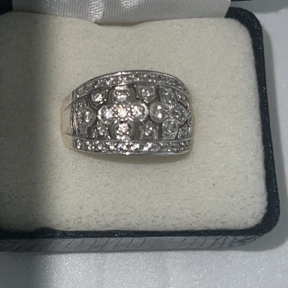 Sterling silver size 10 ring CZ - Picture 2 of 4